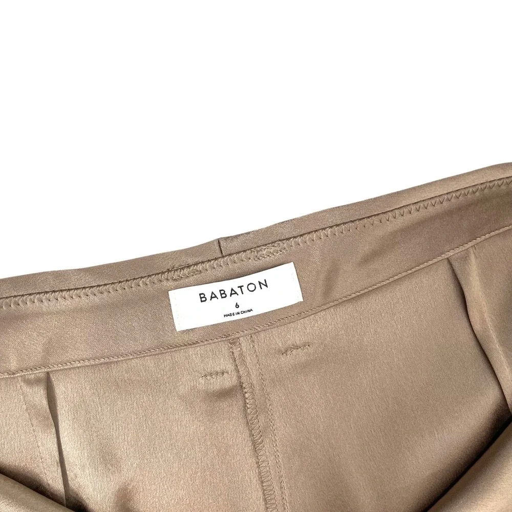 Aritzia Babaton Refined Satin‎ Cargo Pants Size 6 tan - Picture 5 of 10